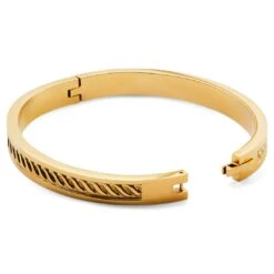 Lucleon Bracelet Jonc Arie Doré à Torsades -Bijouterie Soldes Boutique 9 3 uze