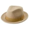 Fawler Chapeau Trilby Tomasso Moda Beige Clair 2 Fawler Chapeau Trilby Tomasso Moda Beige Clair -Bijouterie Soldes Boutique Hat 11 1 copy 3
