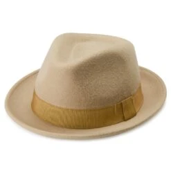 Fawler Chapeau Trilby Tomasso Moda Beige Clair