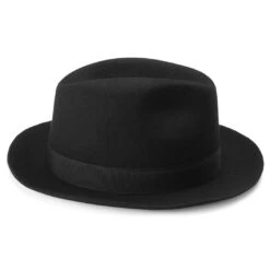 Fawler Chapeau Fédore Filippo Moda Noir à Bords Bruts -Bijouterie Soldes Boutique Hat 12 3 copy 3