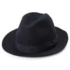 Fawler Chapeau Fedora Filippo Bleu Marine à Bords Bruts -Bijouterie Soldes Boutique Hat 13 1 copy 3