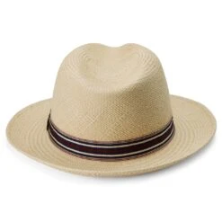 Fawler Chapeau Panama Moda De Couleur Naturelle Avec Gallon Rayé Piero -Bijouterie Soldes Boutique Hat 15 4 copy 3