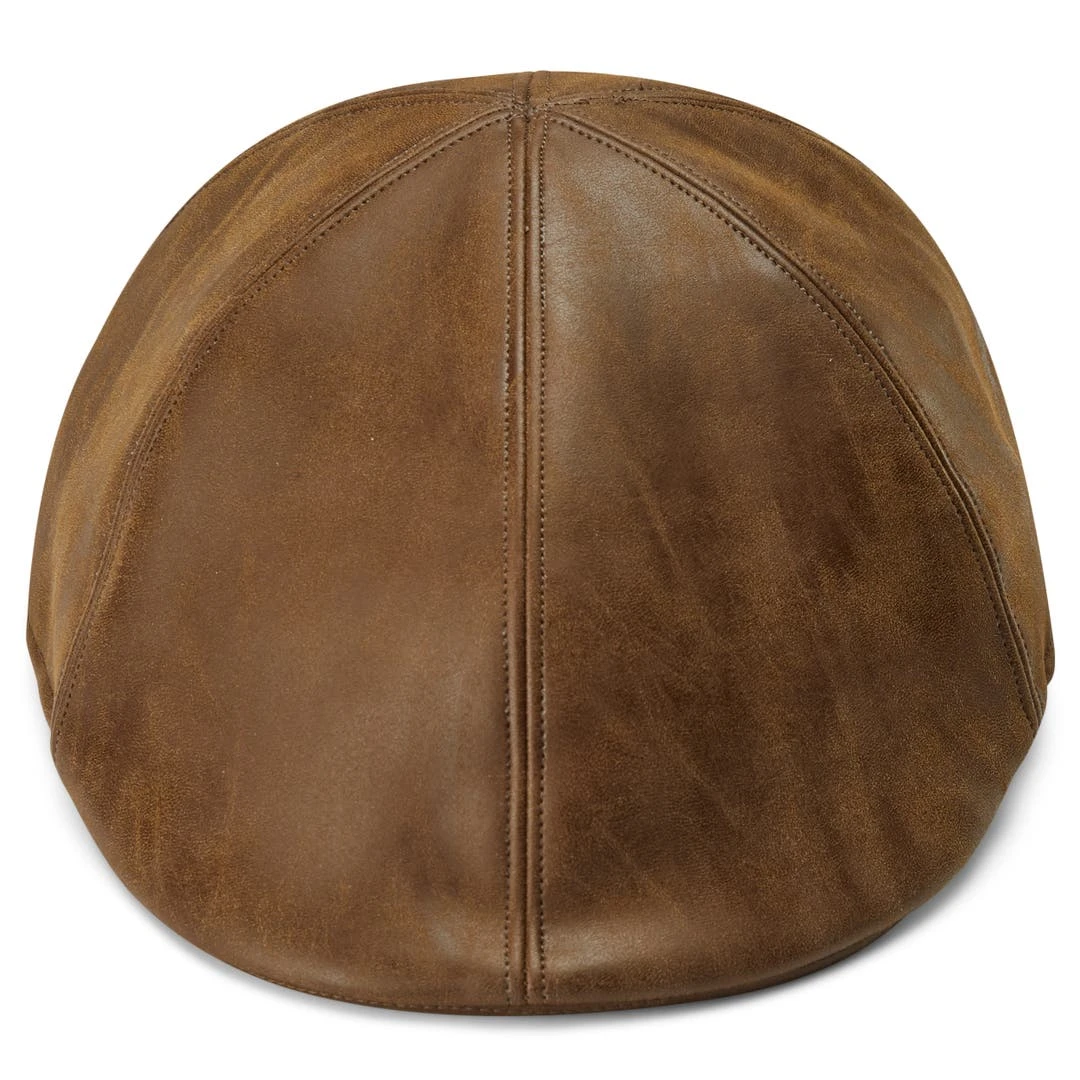 Fawler Casquette Plate En Cuir Végan Brun Clair Moda Maximo 4 Fawler Casquette Plate En Cuir Végan Brun Clair Moda Maximo – Image 2