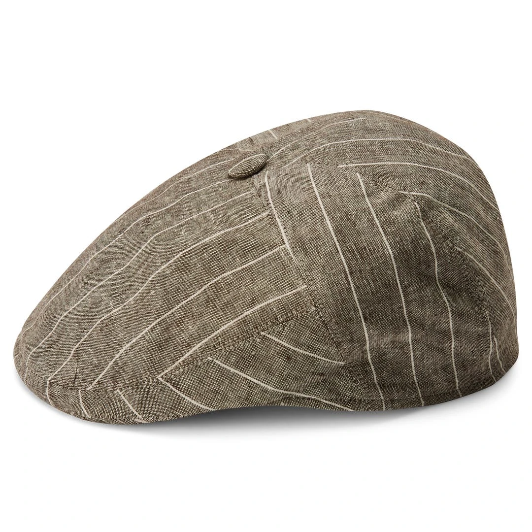 Fawler Casquette Plate à Rayures Marron Et Blanc Marco Moda 4 Fawler Casquette Plate à Rayures Marron Et Blanc Marco Moda – Image 2