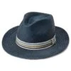 Fawler Chapeau Panama Moda Pino Bleu à Galon Rayé -Bijouterie Soldes Boutique Hat 5 1 copy 3