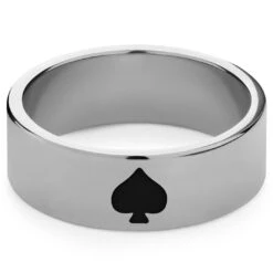 Seizmont Ace | Anneau Argenté - Les Couleurs Des Cartes De Poker -Bijouterie Soldes Boutique ace ssp
