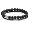 Neshraw Bracelet De Pierres Noires Galio -Bijouterie Soldes Boutique avljgh bkn