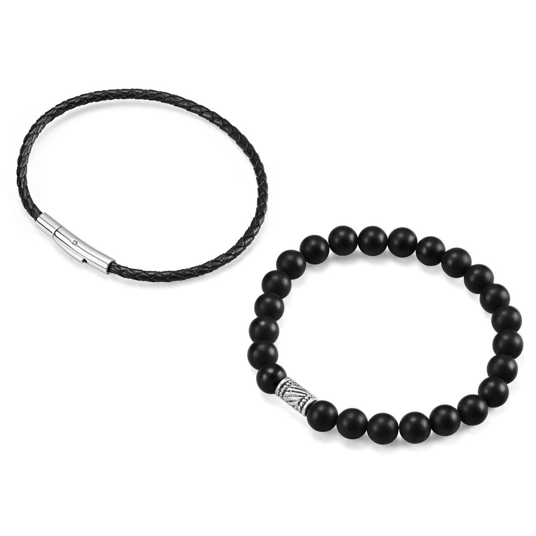 Neshraw Bracelet De Pierres Noires Galio 4 Neshraw Bracelet De Pierres Noires Galio – Image 2
