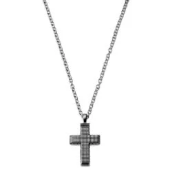 Lucleon Collier Et Croix Argenté à Motif Géométrique -Bijouterie Soldes Boutique bhgvhv j