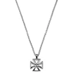 Lucleon Collier En Acier Croix De Malte -Bijouterie Soldes Boutique bhgvjh