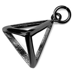 Lucleon Amulette Triangle En Acier Noir