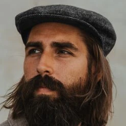 Fawler Casquette Plate Grise Fido Boston -Bijouterie Soldes Boutique boston gray fido flat cap 2