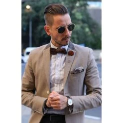 Warren Asher Boutonnière Rose Brune -Bijouterie Soldes Boutique brun rose2