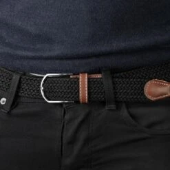 Collin Rowe Ceinture élastique Noire XL -Bijouterie Soldes Boutique c rel megashoot belts 18109 2 black