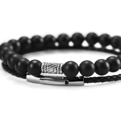 Neshraw Bracelet De Pierres Noires Galio 9 Neshraw Bracelet De Pierres Noires Galio -Bijouterie Soldes Boutique cbuykghj