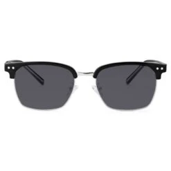 Fawler Lunettes De Soleil Browline à Verres Polarisés Et Monture De Couleur Noire -Bijouterie Soldes Boutique fw23 2