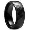 Lucleon Bague En Céramique à Facettes Noire -Bijouterie Soldes Boutique gjjjk 6