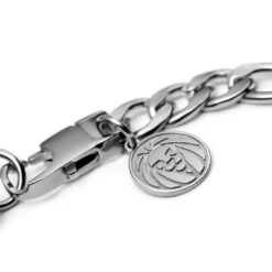 Lucleon Chaîne Figaro Argentée Curtis Amager -Bijouterie Soldes Boutique gsgsgw