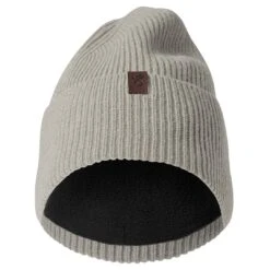 Fawler Hiems | Bonnet Gris à Revers En Laine Recyclée -Bijouterie Soldes Boutique hiemsgbeanie2