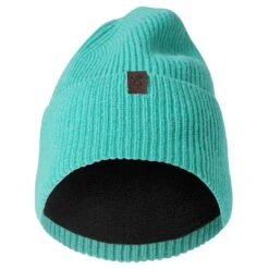Fawler Hiems | Bonnet Couleur Menthe à Revers En Laine Recyclée -Bijouterie Soldes Boutique hiemsmbeanie2