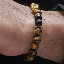 Neshraw Bracelet Marron Hommage à Bouddha -Bijouterie Soldes Boutique jwm megashoot brace 1 11100 bm