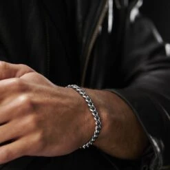 Lucleon Gourmette En Métal Argenté - 8 Mm -Bijouterie Soldes Boutique jwm megashoot bracelets 15112.1