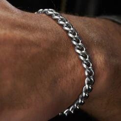 Lucleon Gourmette En Métal Argenté - 8 Mm -Bijouterie Soldes Boutique jwm megashoot bracelets 15112.1bm