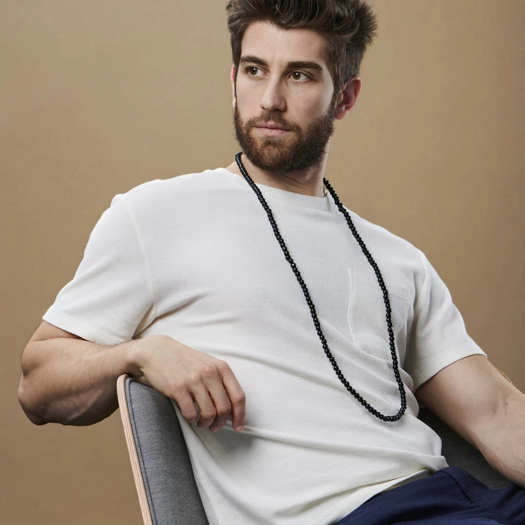 Collin Rowe Collier De Perles En Bois Noir 8 Collin Rowe Collier De Perles En Bois Noir – Image 6