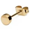 Lucleon Boucle D'oreille "bouton" En Acier Doré De 4 Mm -Bijouterie Soldes Boutique ll round earrings gold 4mm 1 1