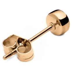 Lucleon Boucle D'oreille "bouton" En Acier Rosegold 4 Mm -Bijouterie Soldes Boutique ll round earrings rosegold 4mm 1 2 copy