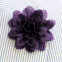 Warren Asher Broche Pour Homme à Fleur Violet Foncé -Bijouterie Soldes Boutique m rkelilla reversblomst