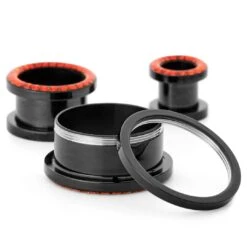 Fort Tempus Tunnel écarteur En Acier Avec Pierres Rouge -Bijouterie Soldes Boutique redl3 9