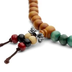 Collin Rowe Collier En Perles De Bois Arc-en-ciel -Bijouterie Soldes Boutique regn3