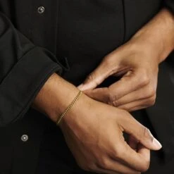 Lucleon Bracelet Chaîne à Mailles Dorées - 4 Mm 10 Lucleon Bracelet Chaîne à Mailles Dorées - 4 Mm -Bijouterie Soldes Boutique rel 23016 1x1 1 nathan 1