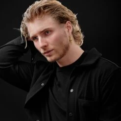 Lucleon Boucle D'oreille En Acier Doré Avec Pendentif Tête De Mort Et Chaîne -Bijouterie Soldes Boutique rel megashoot 1 earrings 22218 tobiasst