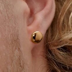 Lucleon Boucle D'oreille "bouton" En Acier Or Rose - 8 Mm -Bijouterie Soldes Boutique rel megashoot 2 earrings 22050 tobiasst 4 bm