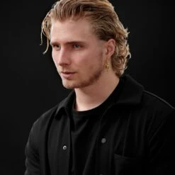 Lucleon Boucle D'oreille En Acier Doré Avec Pendentif Tête De Mort Et Chaîne -Bijouterie Soldes Boutique rel megashoot 2 earrings 22218 tobiasst 2