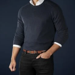 BSWK Ceinture Moderne En Cuir Marron Foncé 12 BSWK Ceinture Moderne En Cuir Marron Foncé -Bijouterie Soldes Boutique rel megashoot belts 12170 3new