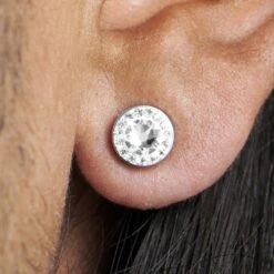 Fort Tempus Boucle D'oreille Magnétique à Cristaux Translucides - 8 Mm 13 Fort Tempus Boucle D'oreille Magnétique à Cristaux Translucides - 8 Mm -Bijouterie Soldes Boutique rel megashoot earrings 16792 2 bm