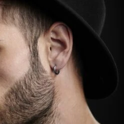 Lucleon Boucle D'oreille En Acier "Le Cercle" -Bijouterie Soldes Boutique rel megashoot earrings 17576 1