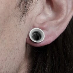 Fort Tempus Tunnel écarteur En Silicone Blanc -Bijouterie Soldes Boutique rel megashoot earrings 18667 3