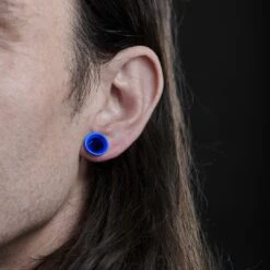 Fort Tempus Tunnel écarteur En Silicone Bleu -Bijouterie Soldes Boutique rel megashoot earrings 18677 1 1