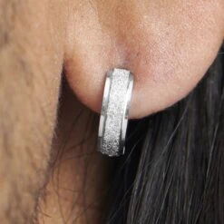 Fort Tempus Boucle D'oreille Clip Finition Brossée -Bijouterie Soldes Boutique rel megashoot earrings 8363 2 bm