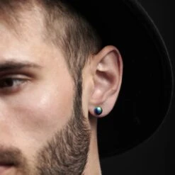 Fort Tempus Clou D'oreille Circulaire Arc-en-ciel De 8mm -Bijouterie Soldes Boutique rel megashoot earrings 8366 1