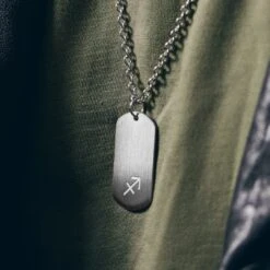 Lucleon Collier Zodiaque En Acier Argenté - Le Sagittaire -Bijouterie Soldes Boutique rel zodiac 21951 1x1 2 bg