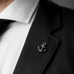 Warren Asher Boutonnière Polie Ancre -Bijouterie Soldes Boutique rel megashoot lapel pins 10983 1