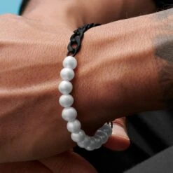 Lucleon Chaîne Gourmette Couleur Bronze Gunmetal Et Bracelet De Perles Chad Amager -Bijouterie Soldes Boutique rst acpa collectionpage gold 23105 silver 23101 black 23109 bjarkejohansen 2 bm