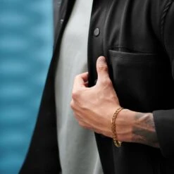 Lucleon Bracelet En Métal Doré Cosmo Amager à Maille Figaro -Bijouterie Soldes Boutique rst acpa collectionpage gold 23169 bjarkejohansen 3 2