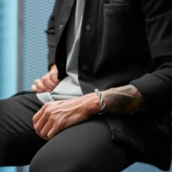 Lucleon Bracelet En Métal Tressé Argenté Corwin Amager - 10 Mm -Bijouterie Soldes Boutique rst acpa collectionpage silver 23141 bjarkejohansen 2