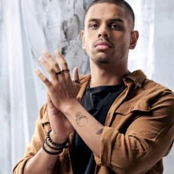 Lucleon Anneau Aesop Reed En Titane Noir Et Argenté -Bijouterie Soldes Boutique rst ll aesop rings xko